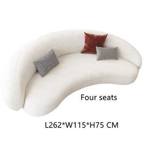 Couch Home Furniture Arc Combination Special-Shaped Lamb Cashmere Studio Couches