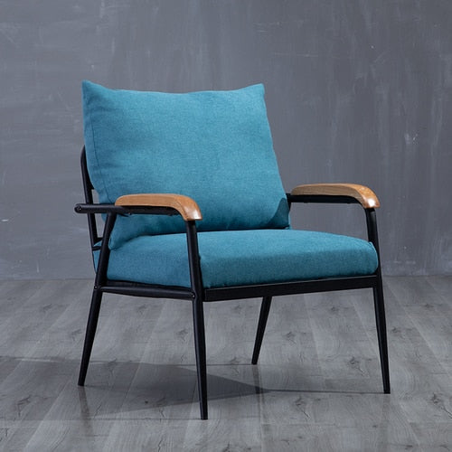 Club Chair Nordic Fabric Iron Furniture Club Chairs
