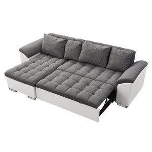 Sofa Bed 3 Seater Corner Sleep Function Sofas With Storage Fabric/Faux Leather Sofas