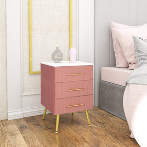 Bedside Cabinet White Pink Bedroom Nightstands Bedside Nachttisch