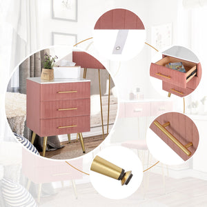 Bedside Cabinet White Pink Bedroom Nightstands Bedside Nachttisch