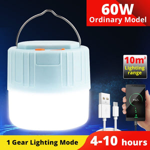 Solar LED Camping USB Rechargeable Bulb Tent Portable Lanterns Emergency Lights