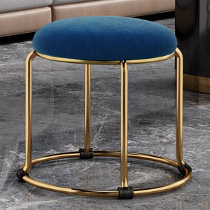 Round Chair Padded Stool Furniture Gold Silver Ottoman Stools Chairs