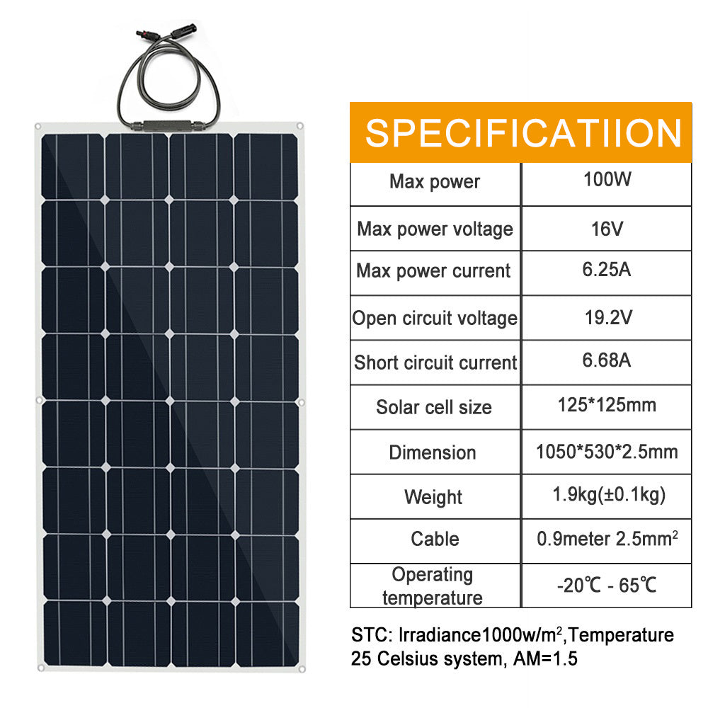 Solar Panels Flexible PET Photatic Monocrystalline Cell Battery Charger Home Solar Panel Sonnenkollektor